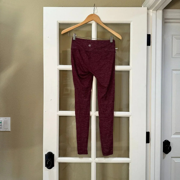 ATHLETA Maroon Heather Leggings Running Tights - size XS - Picture 4 of 5